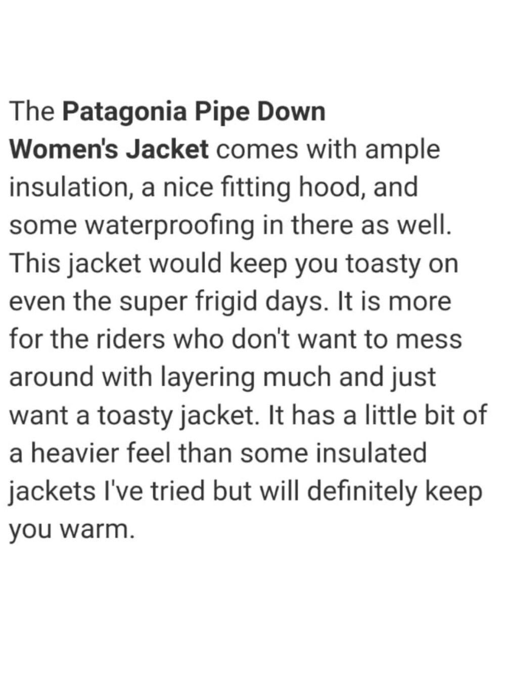 Patagonia Women's L Pipe Down Jacket - Picture 4 of 13